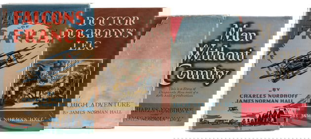 HALL, James Norman (1887-1951). Group of 4 Signed or Inscri...