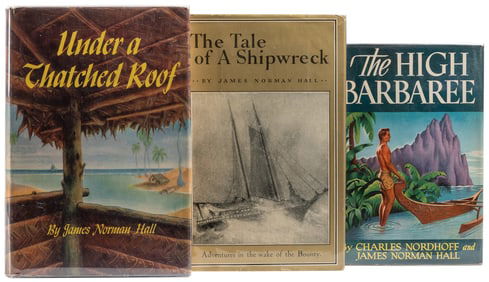 HALL, James Norman (1887-1951). Group of 3 Signed or Inscri...