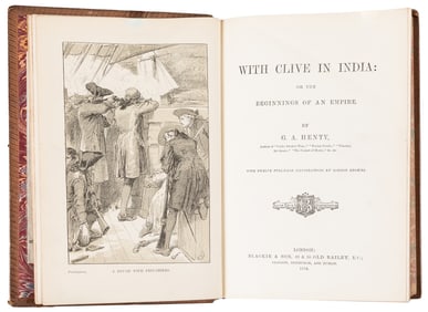 HENTY, G. A. (1832-1902). With Clive in India: or the Begin...