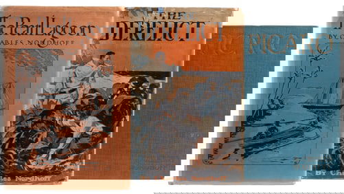 NORDHOFF, Charles (1887-1947). Group of 3 First Editions, 2...