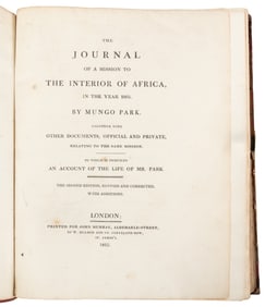  [AFRICA]. PARK, Mungo (1771-1806). The Journal of a Mission...