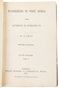 BURTON, Sir Richard Francis (1821-1890). Wanderings in West...