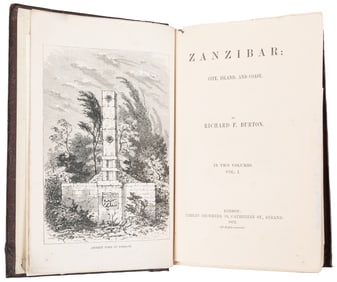 BURTON, Sir Richard Francis (1821-1890). Zanzibar; City, Is...