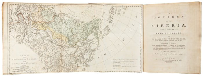 CHAPPE D’AUTEROCHE, L’Abbé (1722-1769). A Journey into Sibe...