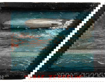  [AVIATION]. Hand-Carved and Painted Sculpture of the “Graf ...