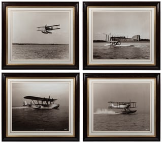  [AVIATION PHOTOGRAPHY]. Group of 4 Large Studio-Printed Pho...