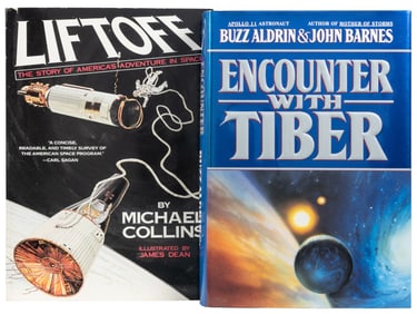  [NASA ASTRONAUTS]. [APOLLO 11]. Pair of Titles Signed by Ap...