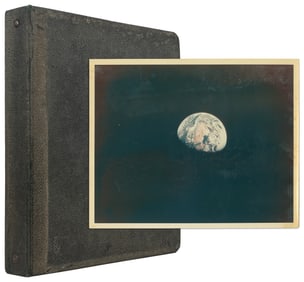  [NASA ASTRONAUTS]. Notebook of 34 Press Photographs of NASA...