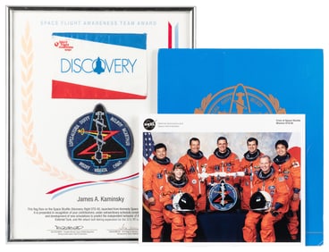  [NASA MEMORABILIA]. [100TH SPACE SHUTTLE FLIGHT]. Flown Fla...