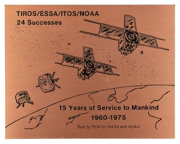  [NASA MEMORABILIA]. TIROS/ESSA/ITOS/NOAA Notebook with Phot...