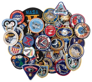  [NASA MEMORABILIA]. Group of Nearly 70 Embroidered NASA Pat...