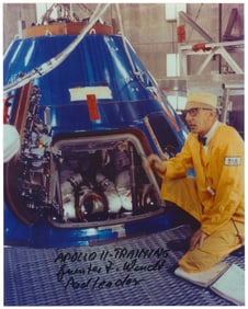  [NASA MEMORABILIA]. WENDT, Guenter (1923-2010). Signed Phot...