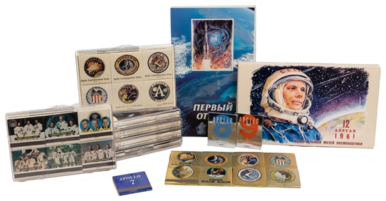  [NASA AND SOVIET MEMORABILIA]. Large Group of Nearly 109 Co...