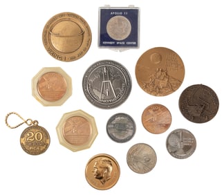  [NASA AND SOVIET MEMORABILIA]. Group of Nearly 34 Commemora...