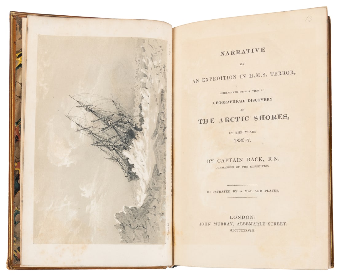 BACK, George (1796-1878). Narrative of an Expedition in H. ...: BACK, George (1796-1878). Narrative of an Expedition in H. M. S. Terror, Undertaken with a View to Geographical Discovery on The Arctic Shores, in the Years 1836-7. London: John Murray, 1838. 8vo. Ill