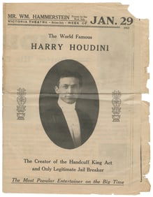 HOUDINI, Harry (Erik Weisz, 1874 – 1926). The World Famous ...