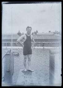 HOUDINI, Harry (Erik Weisz, 1874 – 1926). Glass Negative of...
