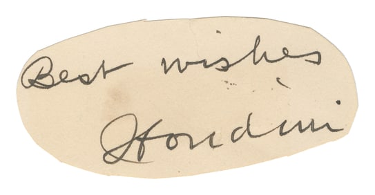 HOUDINI, Harry (Erik Weisz, 1874 – 1926). Harry Houdini Aut...