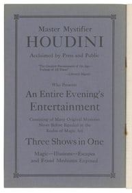 HOUDINI, Harry (Erik Weisz, 1874 – 1926). Chicago Mystery S...