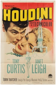 HOUDINI. Paramount Studios, 1953. One-sheet color poster ad...