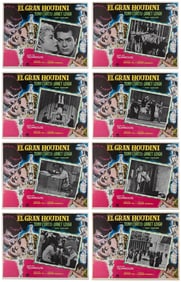 El Gran HOUDINI Lobby Cards. Paramount Studios, 1953. Compl...