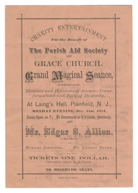 [MAGIC – PROGRAM] ALLIEN, Edgar. Grand Magical Séance Progr...