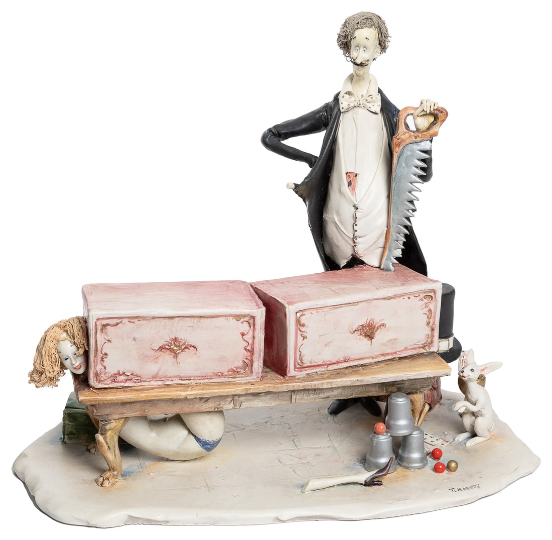 T. Moretto (italian, B.1929) 'lo Scricciolo' Ceramic