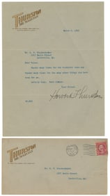 THURSTON, Howard (1869 – 1936). Typed Letter Signed by Thur...