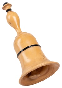 Millet Bell. Circa 1890. Turned hardwood bell with clapper ...