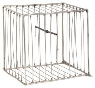 Vanishing Bird Cage. German, ca. 1920. Well-made wire cage ...