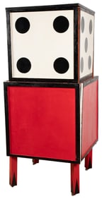 Mignon Illusion. German, 1950s. A large wooden box painted ...