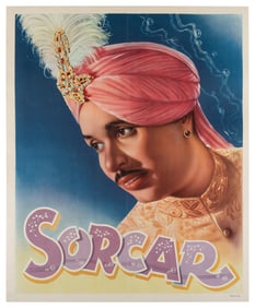 SORCAR, P.C. (1913 – 71). Sorcar. India, ca. 1950s. Color l...