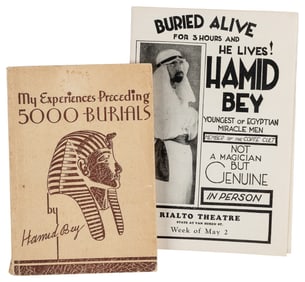 BEY, Hamid (1897 – 1976). My Experiences Preceding 5000 Bur...
