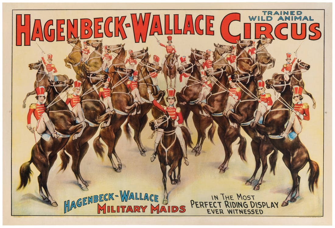 Hagenbeck-Wallace Circus / Military Maids. Erie Litho, ca. ... (1 of 1)