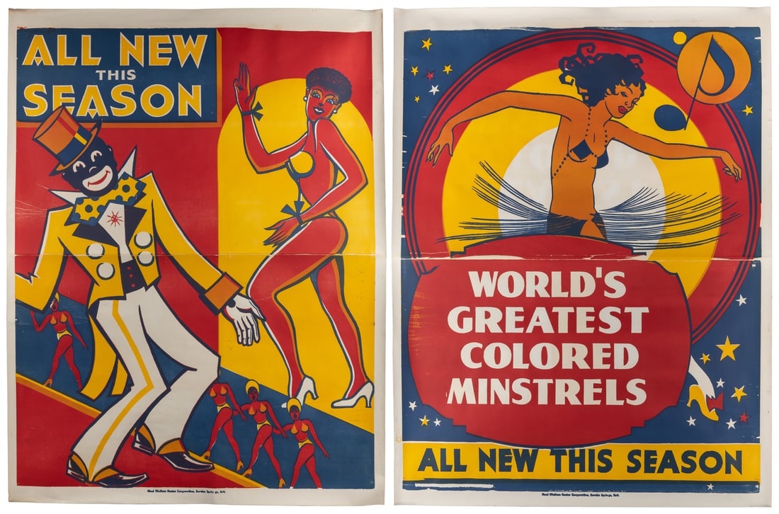 [MINSTRELS]. A pair of circus posters. Eureka Springs, AR: ... (1 of 3)