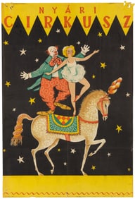 VARIOUS DESIGNERS. Group of 6 Polish circus posters. 1960s....