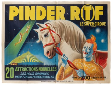 Pinder RTF Super Cirque. Paris: Bedos & Cie, ca. 1950s. Lar...