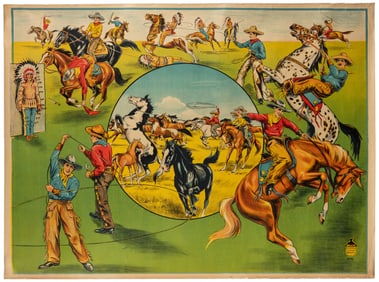 Wild West Show German Poster. Berlin: Beigat, early twentie...