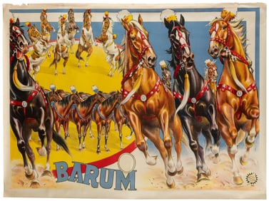Circus Barum Equestrian Act Poster. Hamburg: Adolph Friedla...