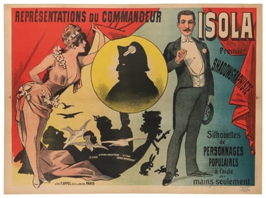 Isola / Premiere Shadowgraphiste. Paris: F. Appel, ca. 1900...
