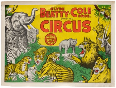 Clyde Beatty- Cole Bros. Combined Circus / The World’s Larg...