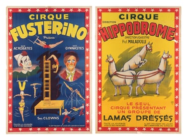 Two Cirque Fusterino / Hippodrome circus posters. Paris: Ha...