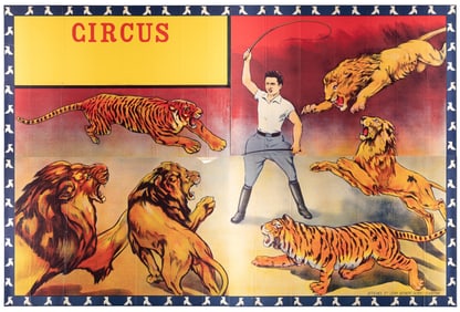Big Cat Tamer Circus Stock Poster. Courtrai: Léon Beyaert-S...