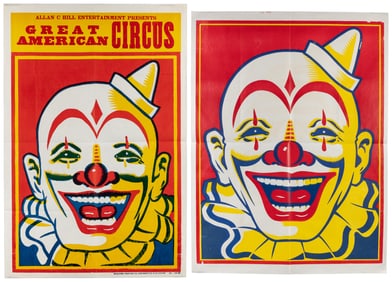 Two Circus Clown Posters. Cincinnati: Enquirer Printing, ca...