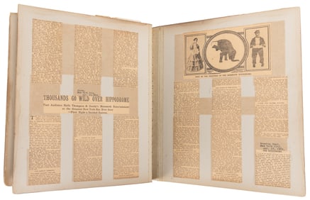 [NEW YORK HIPPODROME]. Large scrapbook related to the openi...