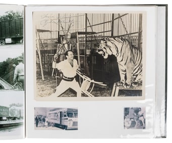 Three binders of American circus ephemera and photos. Circa...