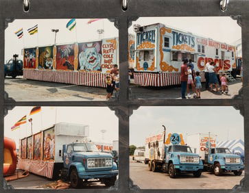 Three binders of mixed American circus ephemera and photos....
