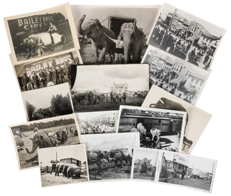 [CLYDE BEATTY, 4-PAW, SELLS, BAILEY BROS. CIRCUSES]. Group ...