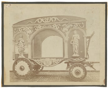 Four circus cabinet and mounted photographs. Including a la...
