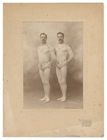 [CIRCUS]. Group of 3 Cabinet Cards and a Boudoir Cabinet Ca...